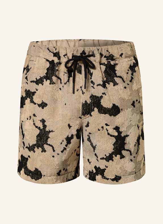 OAS Frotteeshorts JURA CONTRAST BEIGE / SCHWARZ