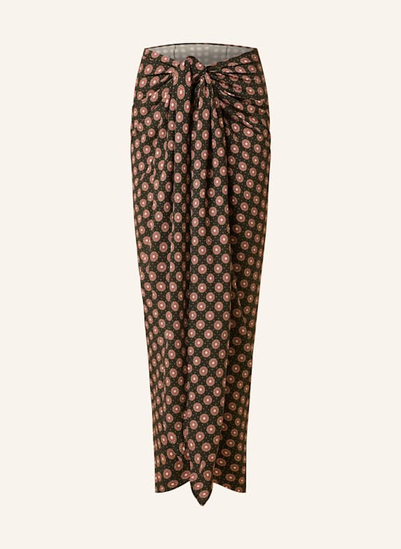 OAS High Waist bikinové kalhotky NERO RIVA LOSOSOVÁ/ TMAVĚ HNĚDÁ/ SVĚTLE HNĚDÁ