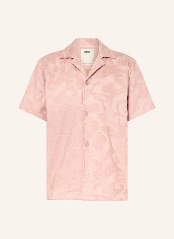 OAS Koszula z klapami BLUSH PUZZLOTEC comfort fit z frotte JASNOPOMARAŃCZOWY