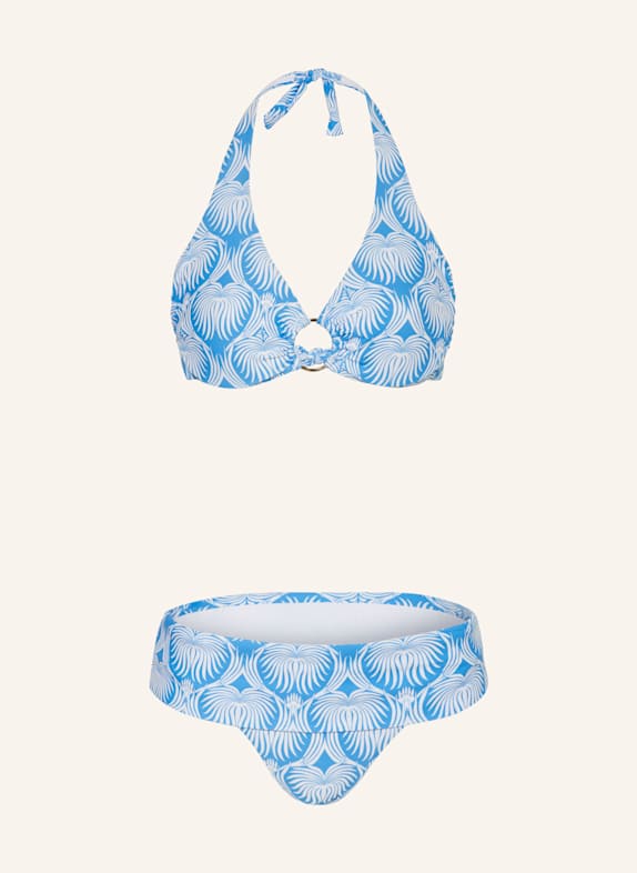 MELISSA ODABASH Bügel-Bikini BRUSSELS  TÜRKIS/ WEISS