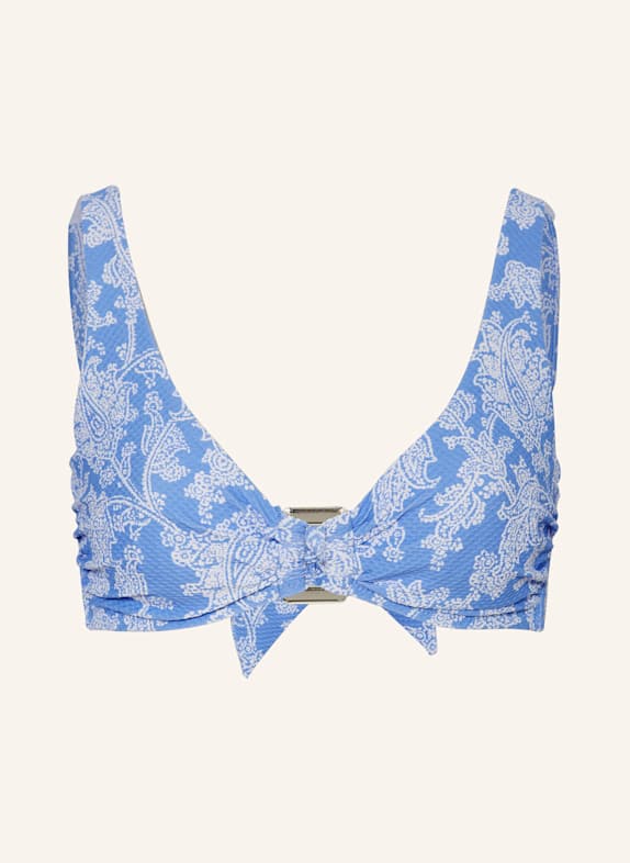heidi klein Bügel-Bikini-Top PLAYA PARAISO HELLBLAU/ WEISS