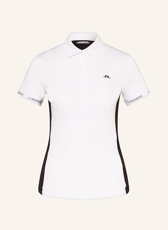 J.LINDEBERG Funktions-Poloshirt WEISS/ SCHWARZ
