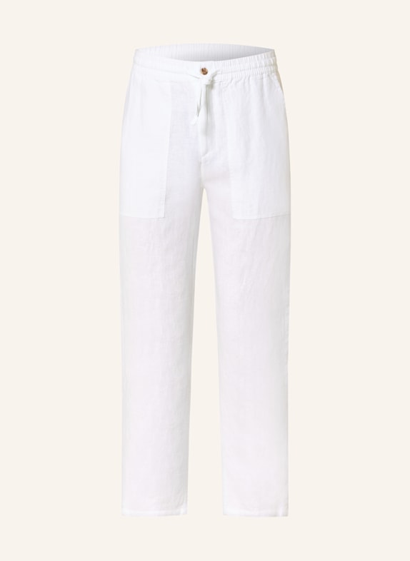 ECOALF ETHIC linen trousers in jogger style slim fit WHITE