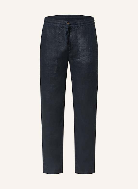 ECOALF ETHIC linen trousers in jogger style slim fit DARK BLUE