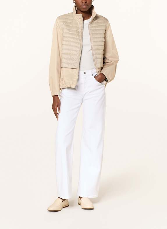 DUNO Daunenjacke im Materialmix CREME