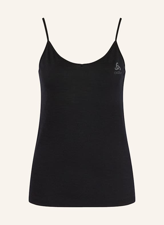 odlo Top funkcyjny NATURAL MERINO 160 z wełny merino CZARNY