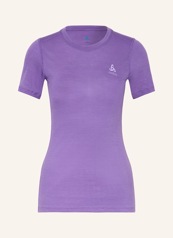 odlo Funktionswäsche-Shirt NATURAL MERINO 160 aus Merinowolle LILA