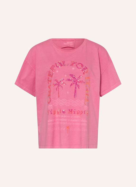 yippie hippie T-Shirt mit Pailletten PINK