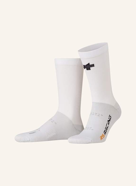 ASSOS Cyklistické ponožky RS SOCKS S11 58 White Series