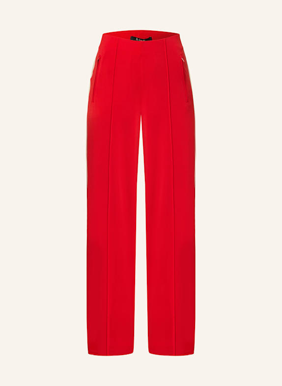 Miss Lagotte Pantalon marinière avec bandes galonnées ROUGE / CRÈME
