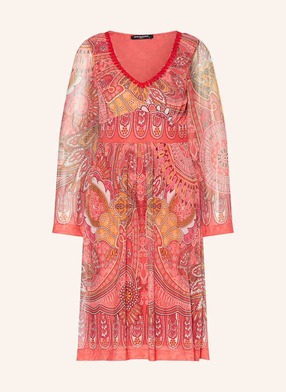 Ana Alcazar Mesh-Kleid PINK/ HELLROT/ ORANGE