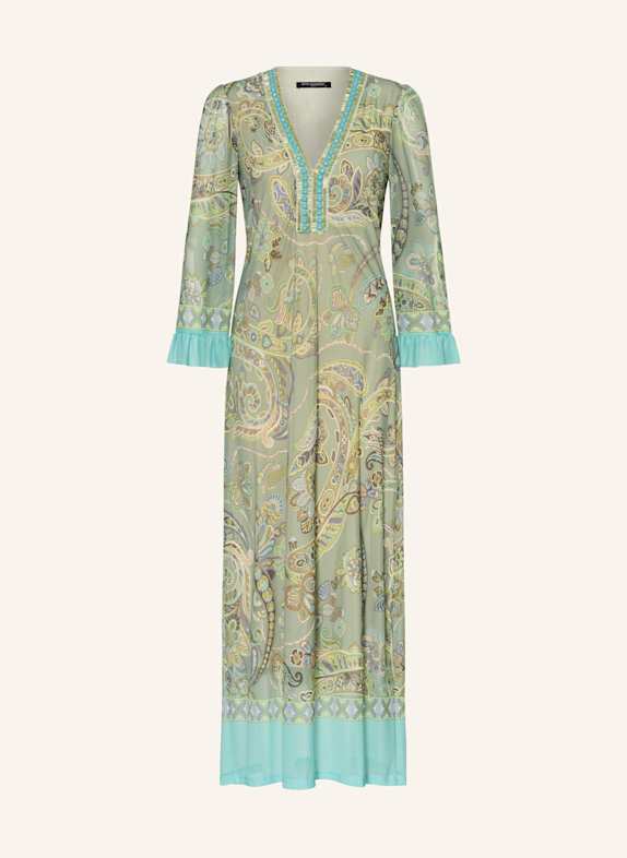 Ana Alcazar Mesh-Kleid mit Schmuckperlen und Schmucksteinen GRÜN/ LILA/ TÜRKIS