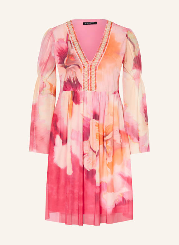 Ana Alcazar Kleid mit Schmucksteinen PINK/ ORANGE/ ROT