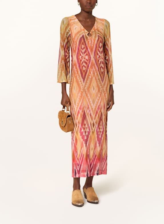 Ana Alcazar Mesh-Kleid mit Cut-out PINK/ GELB/ ORANGE