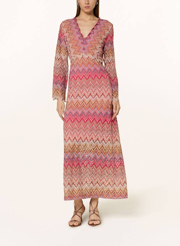 Ana Alcazar Spitzenkleid mit Glitzergarn LACHS/ NEONROT/ BLAU