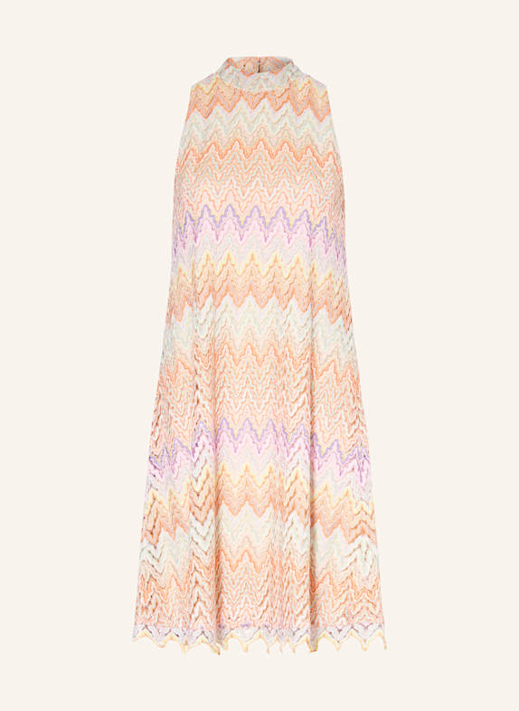 Ana Alcazar Strickkleid mit Glitzergarn ORANGE/ ROSA/ GELB