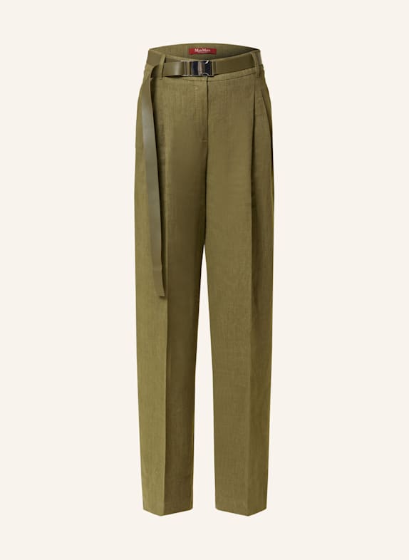 Max Mara STUDIO Leinenhose SIAMESE KHAKI