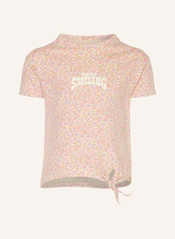 Koko Noko T-shirt ECRU/ RÓŻOWY/ JASNOFIOLETOWY