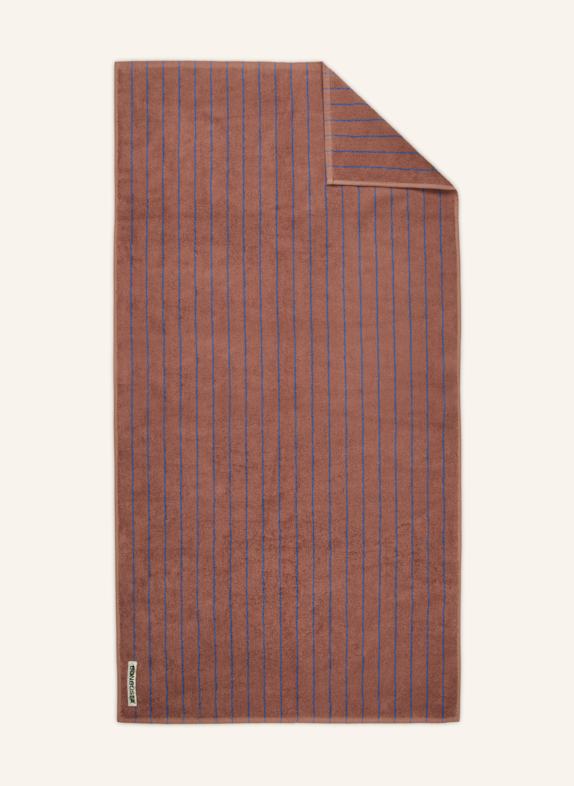 BONGUSTA Duschtuch NARAM BRAUN/ BLAU