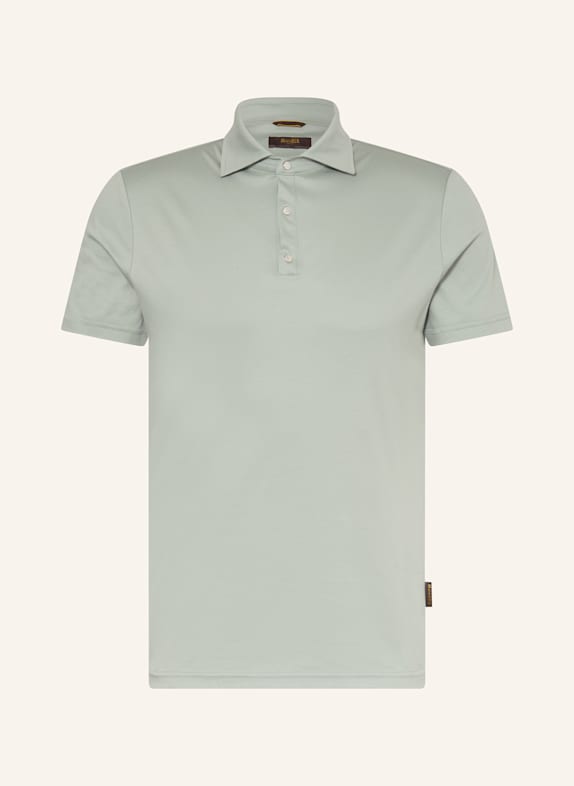MOORER Jersey-Poloshirt HELLGRÜN