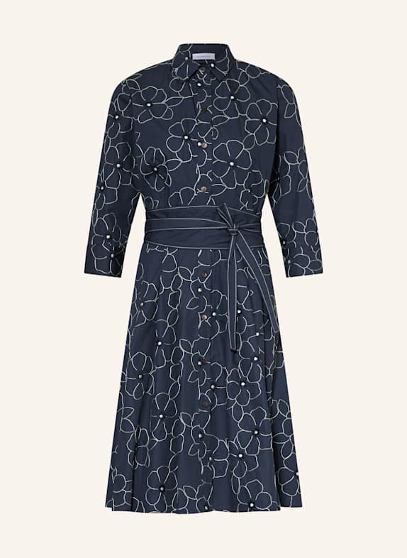 ROSSO35 Shirt dress with 3/4 sleeves DARK BLUE/ MINT