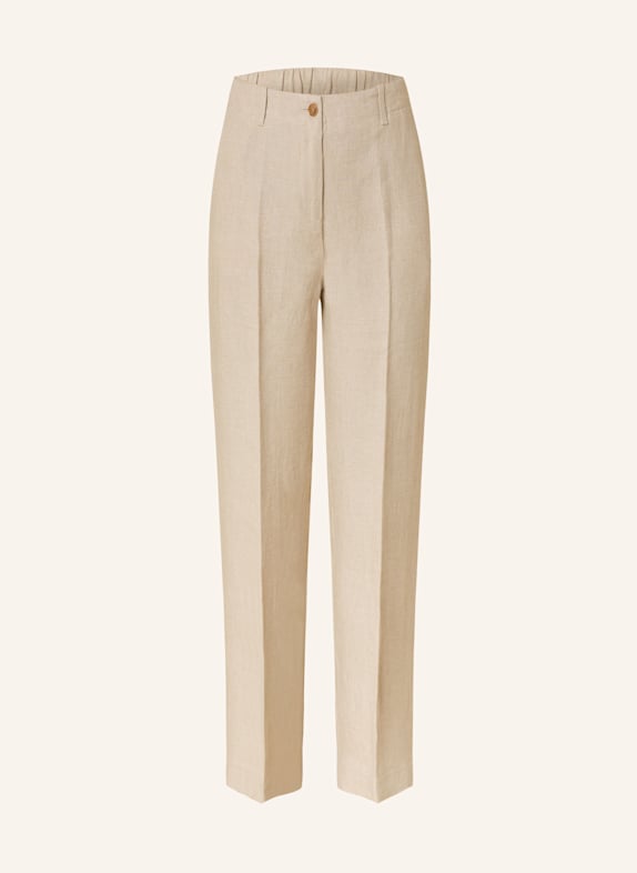 ROSSO35 Marlenehose aus Leinen ECRU