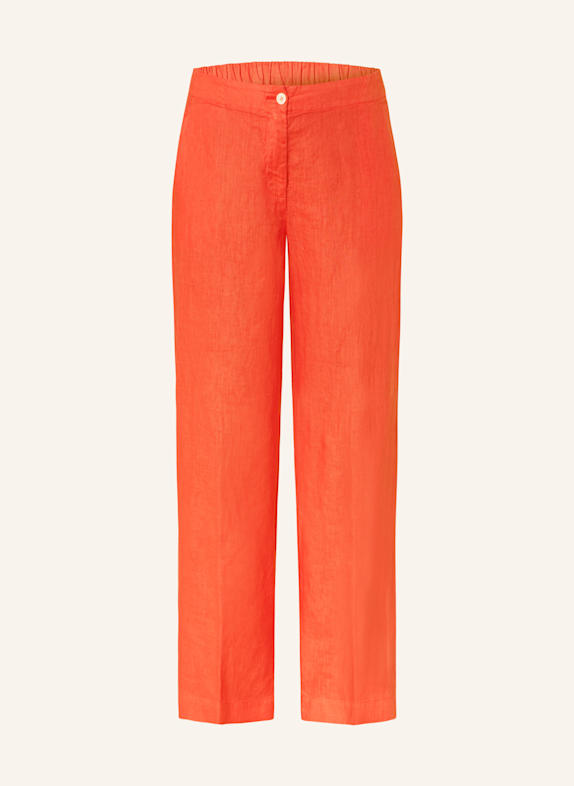 ROSSO35 Culotte kalhoty ze lnu ORANŽOVÁ