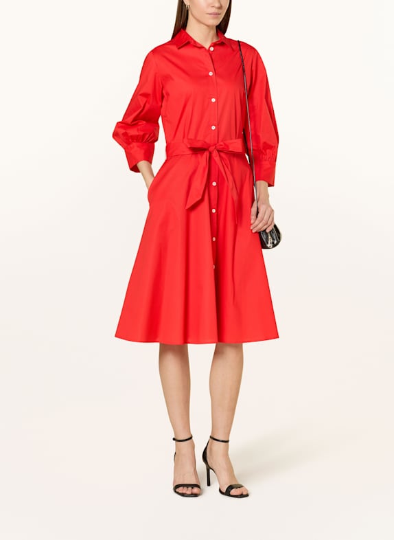 ROSSO35 Hemdblusenkleid mit 3/4-Arm ROT