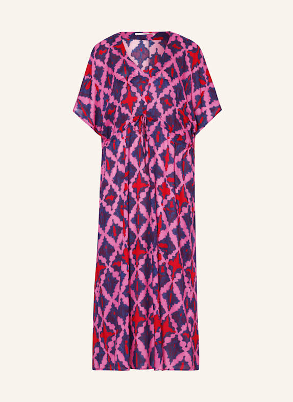 LANIUS Kleid mit Seide ROSA/ DUNKELBLAU/ ROT