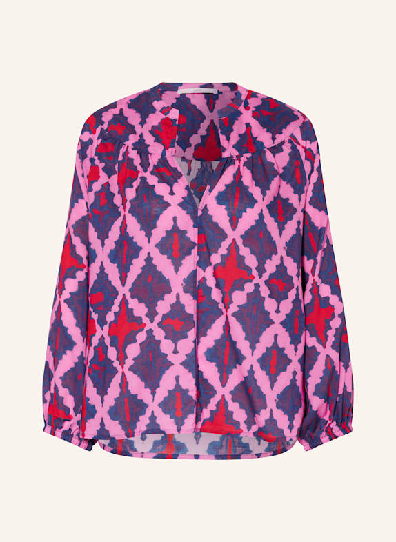 LANIUS Blusenshirt mit Seide PINK/ ROT/ BLAU