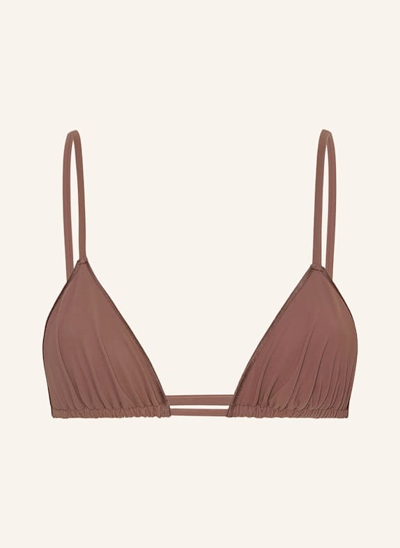 Basic bikinové kalhotky JETSET Trojúhelníkový horní díl bikin LORENE HNĚDÁ