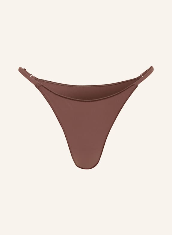 Basic bikinové kalhotky JETSET Bikinové kalhotky brazilky SARA HNĚDÁ