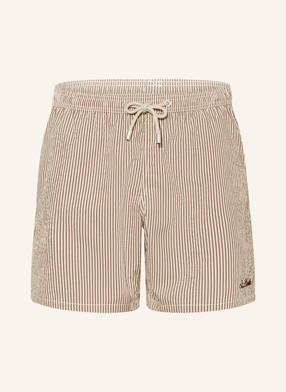 MC2 SAINT BARTH Badeshorts PATMOS ECRU/ BRAUN