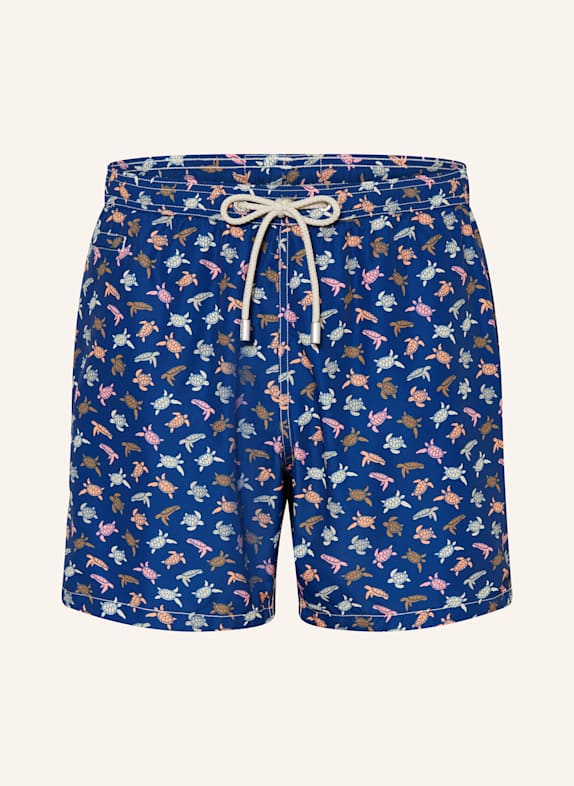 MC2 SAINT BARTH Swim Shorts BLUE/ ORANGE/ PINK