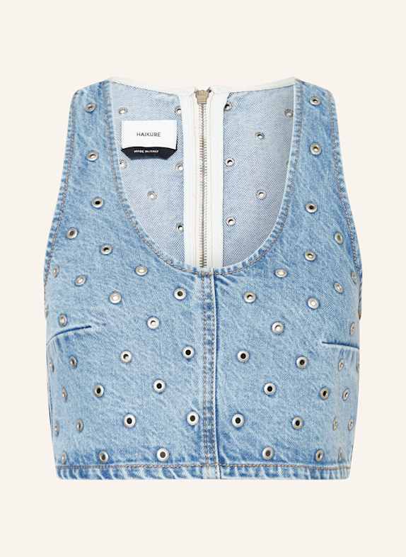 HAIKURE Džínový top ANTOINE s nýty TMAVĚ MODRÁ