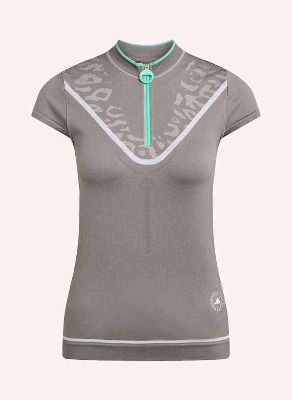 adidas by Stella McCartney Funkcyjna koszulka polo TRUENATURE SZARY/ BIAŁY