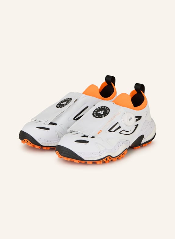 adidas by Stella McCartney Buty golfowe CODECHAOS BOA BIAŁY/ JASKRAWY POMARAŃCZOWY/ CZARNY