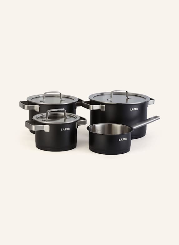 JOHANN LAFER EDITION 4-piece Cookware set DARK GRAY/ SILVER