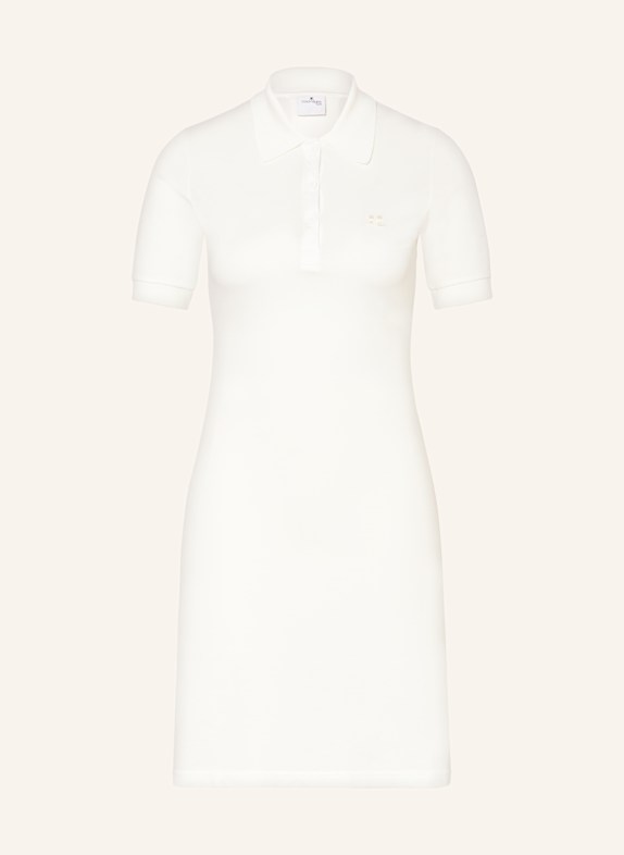 Courrèges Piqué-Polokleid WEISS