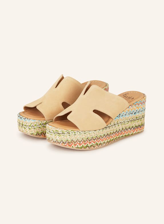 È MIA Plateau-Pantoletten BEIGE