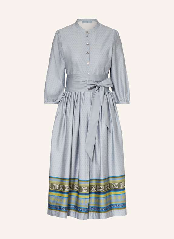 ROCKMACHERIN Trachtenkleid ELENA mit 3/4-Arm BLAUGRAU