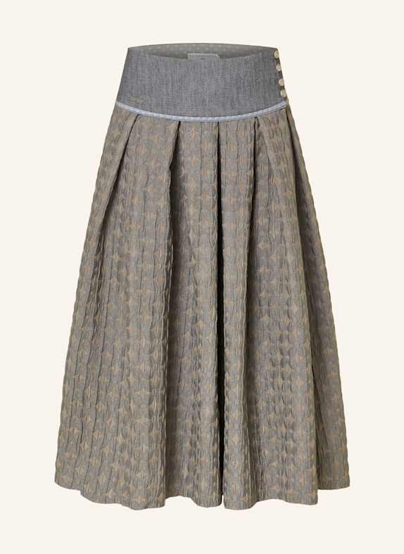 ROCKMACHERIN Trachtenrock GRIABIG mit Leinen BEIGE/ GRAU