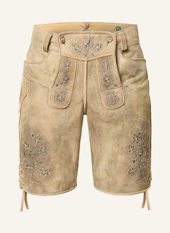 BECKERT Trachten lederhosen ALBERG GRAY/ LIGHT BROWN