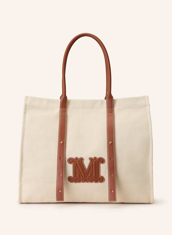 Max Mara BEACHWEAR Strandtasche BRAVABEACH ECRU/ COGNAC