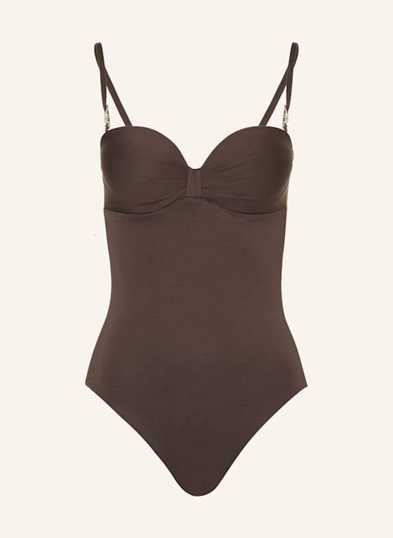 Max Mara BEACHWEAR Bandeau-Badeanzug CHANTAL DUNKELBRAUN