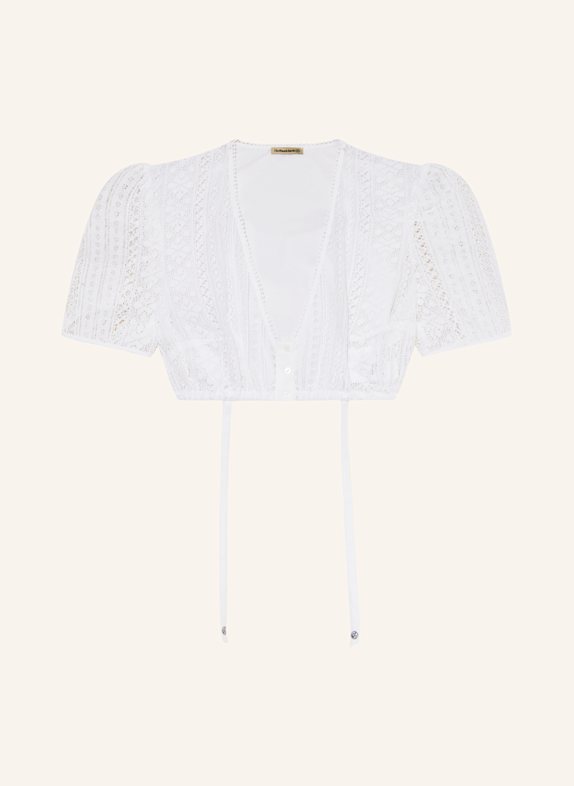 Gottseidank Dirndlbluse SOPHIE im Materialmix WEISS