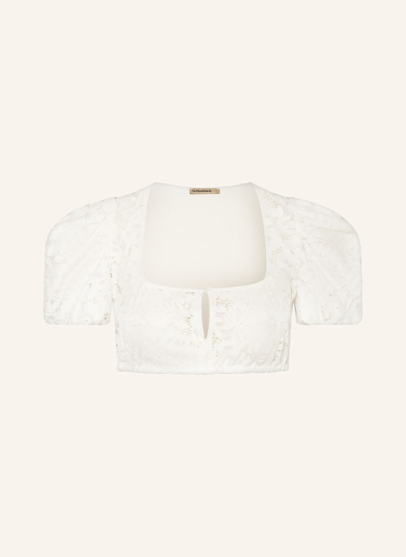 Gottseidank Dirndlbluse IRMA im Materialmix WEISS