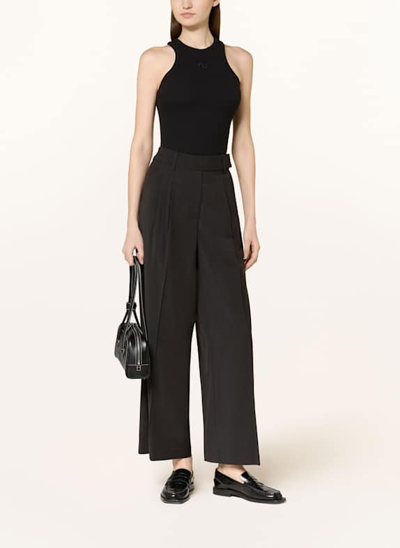 LeGer Studio CHINARA wide leg trousers BLACK