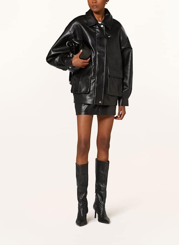 LeGer Studio Jacke DAVINIA in Lederoptik SCHWARZ