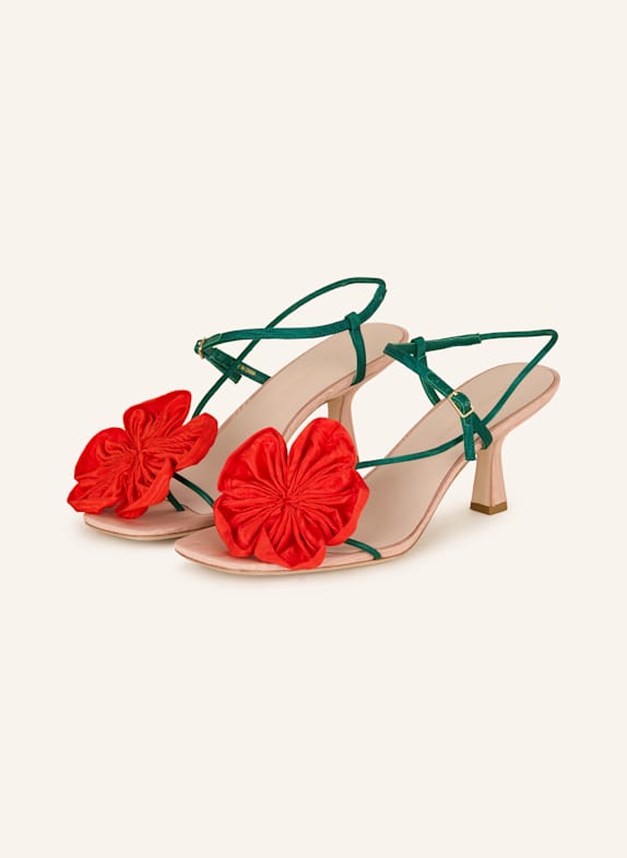 LOEFFLER RANDALL Sandalen FRANK ROT/ NUDE/ GRÜN